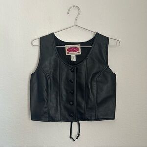 Highway Original Style Vintage Black Leather Top